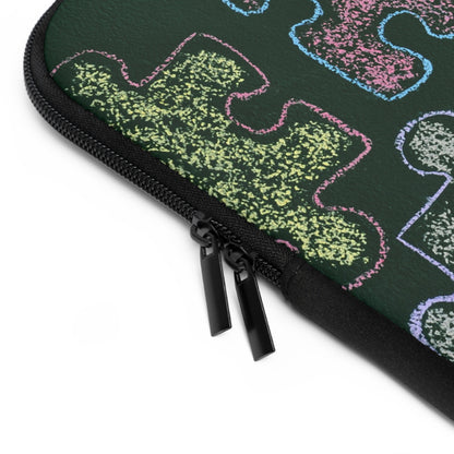 Chalk Puzzle Pieces Laptop Sleeve