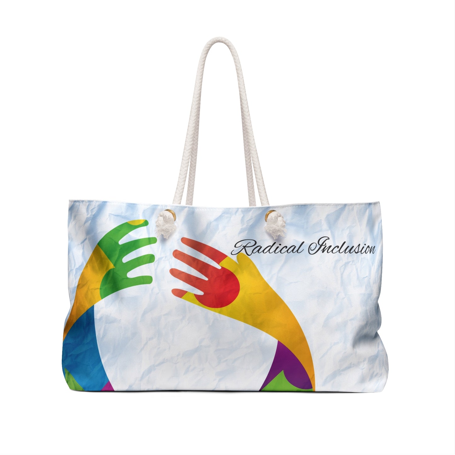 Radical Inclusion Wrinkled Paper Hands Weekender Bag