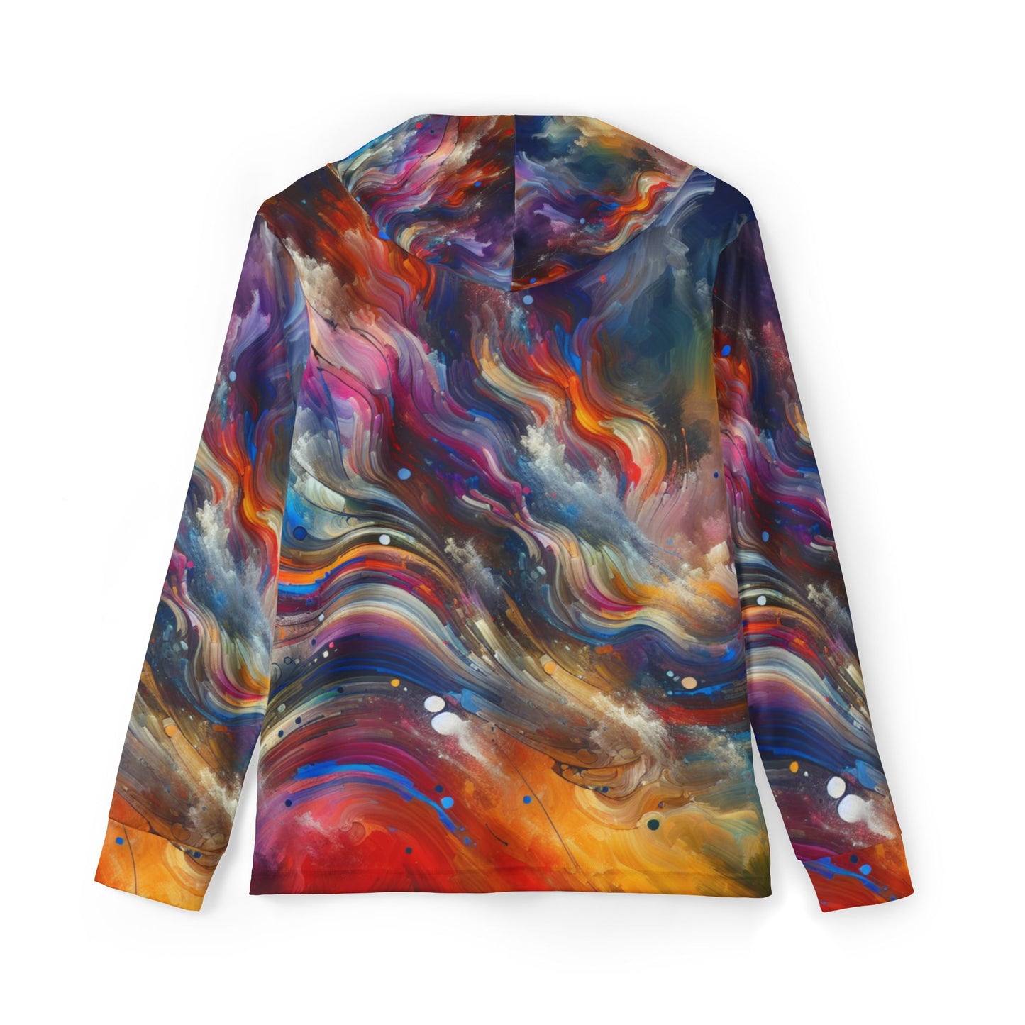 Colorful Swirls Men's Sports Warmup Hoodie (AOP)