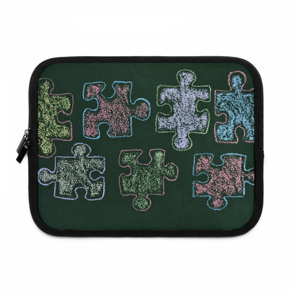 Chalk Puzzle Pieces Laptop Sleeve