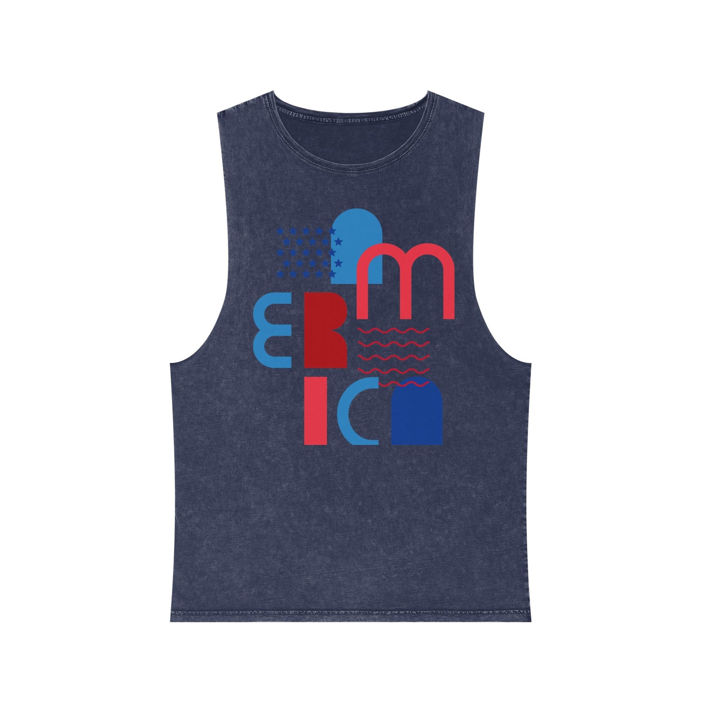 Geometric America Unisex Stonewash Tank Top