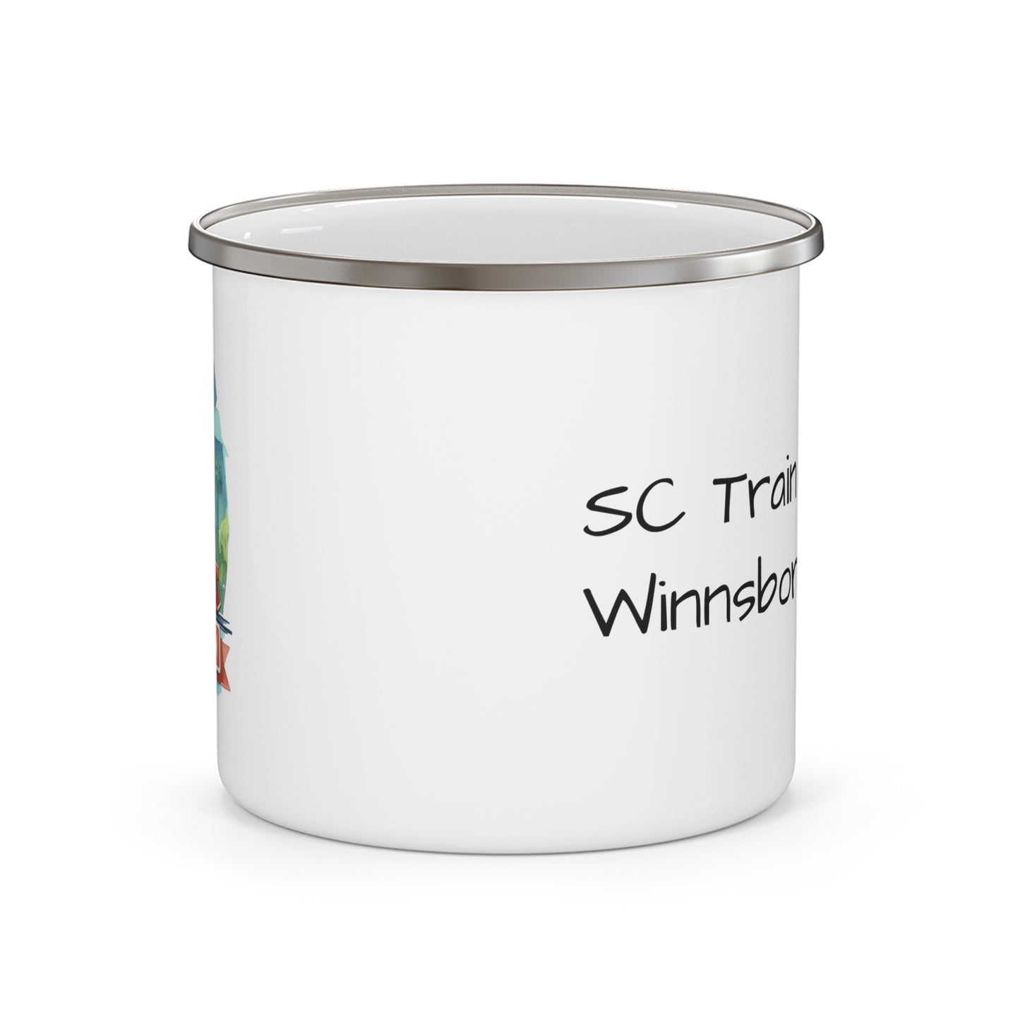 Colorful SC Train Museum Enamel Camping Mug