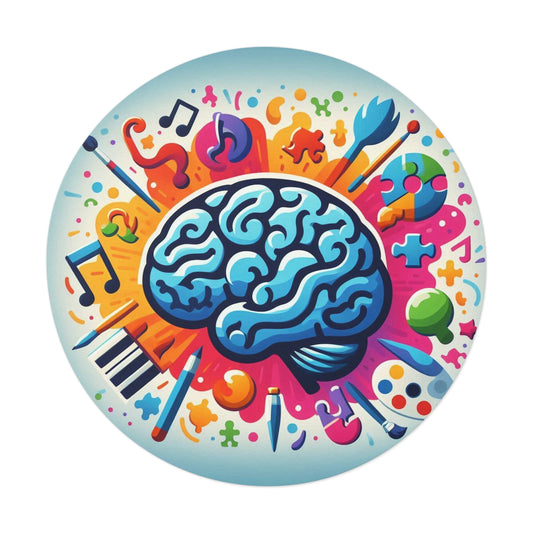 Capable Brain #1 Round Vinyl Stickers