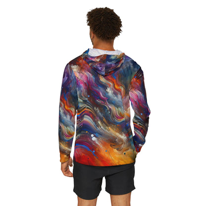 Colorful Swirls Men's Sports Warmup Hoodie (AOP)