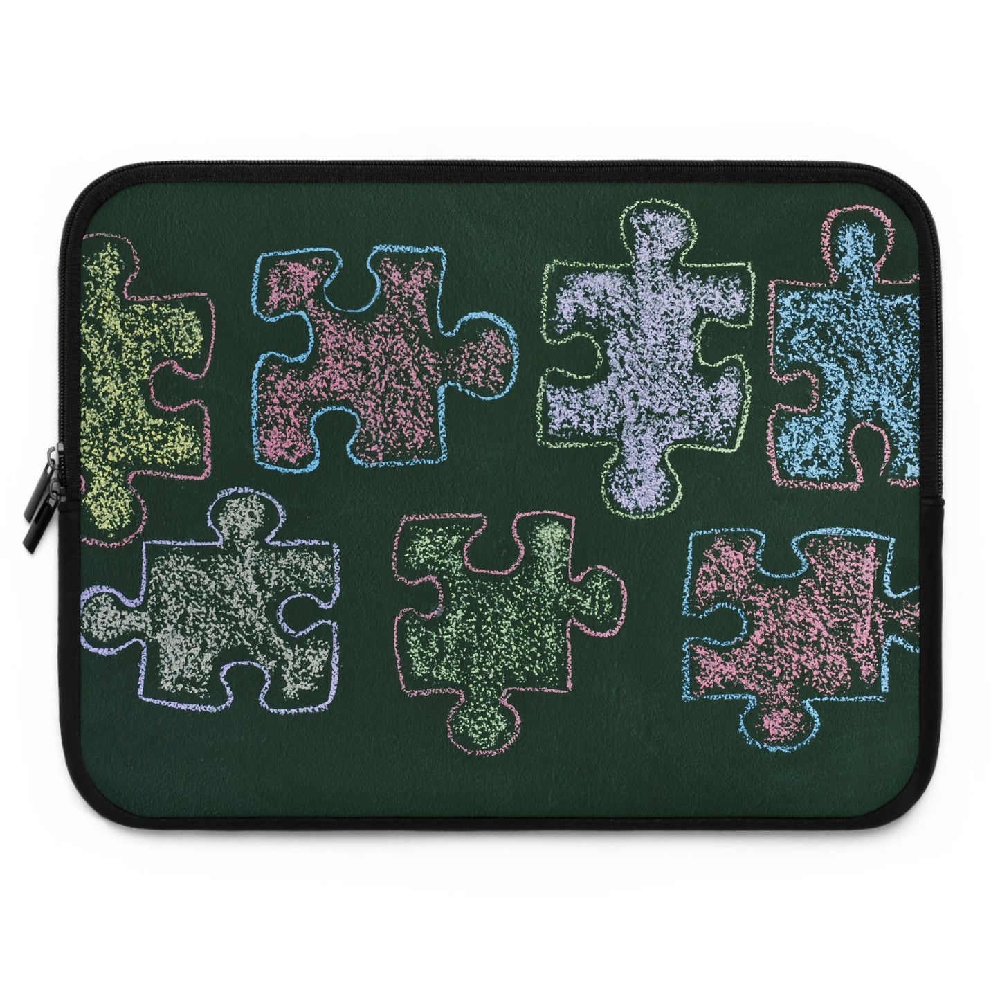 Chalk Puzzle Pieces Laptop Sleeve