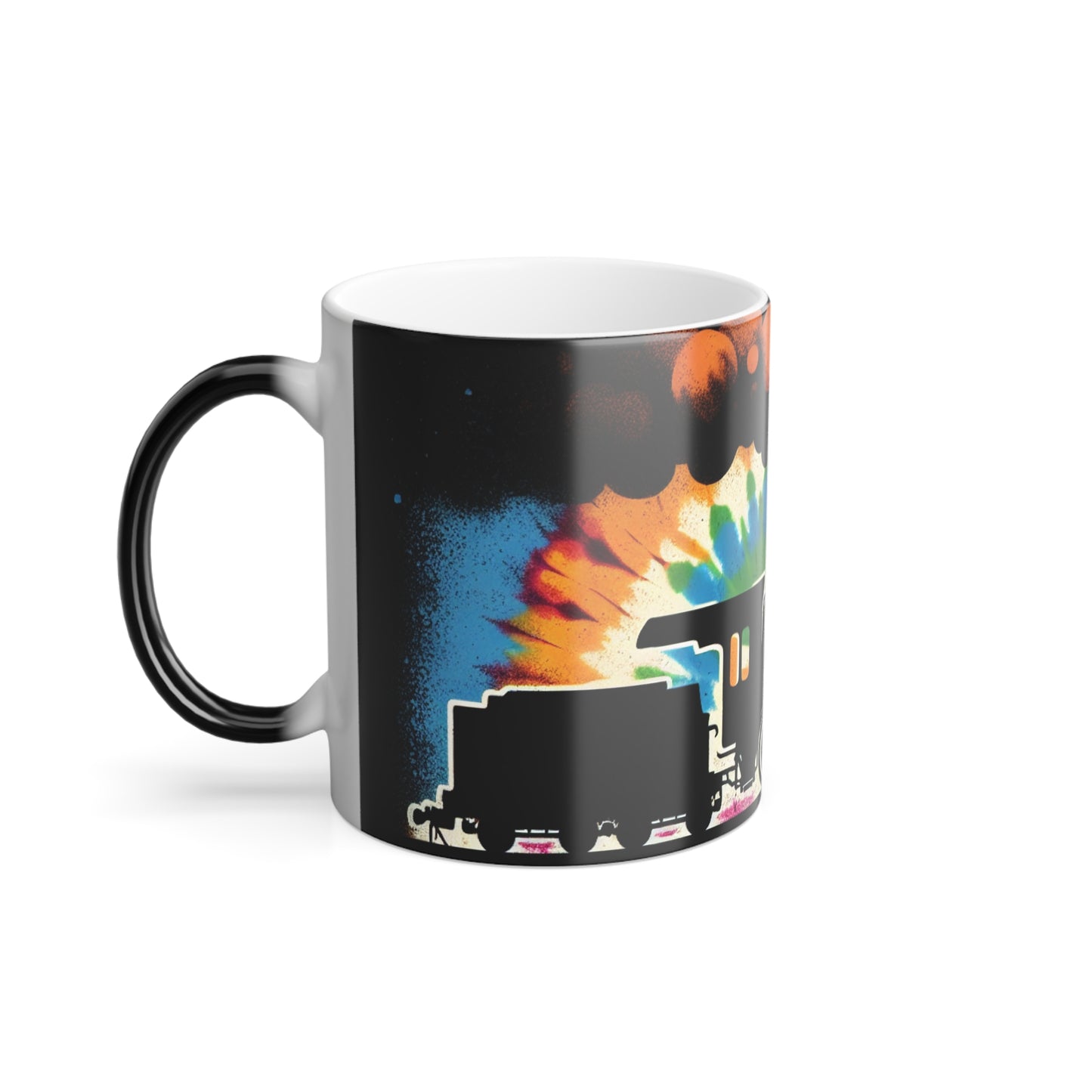 Tye Dye Steam Train Color Morphing Mug, 11oz