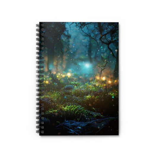 Midnight Garden Spiral Notebook - Ruled Line