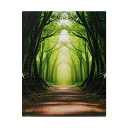 Nature Tunnel Path Matte Canvas, Stretched, 0.75"