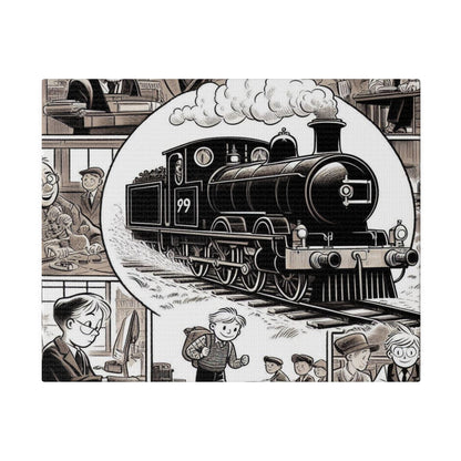 Steam Train Comics #2 Matte Canvas, Stretched, 0.75"