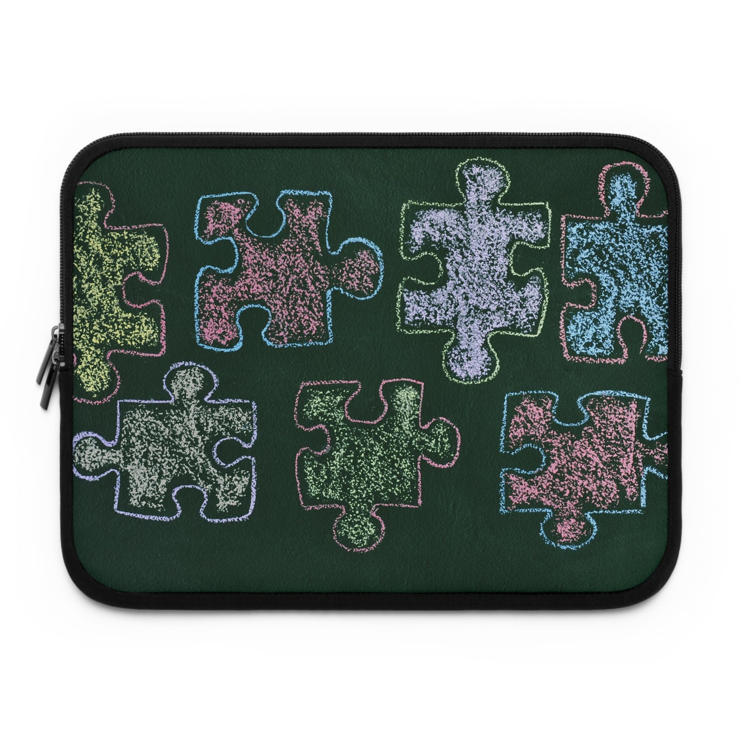 Chalk Puzzle Pieces Laptop Sleeve