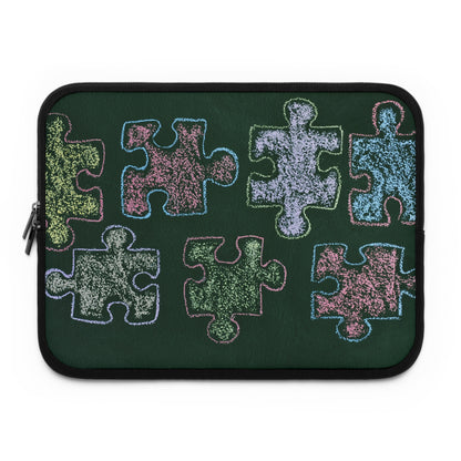 Chalk Puzzle Pieces Laptop Sleeve