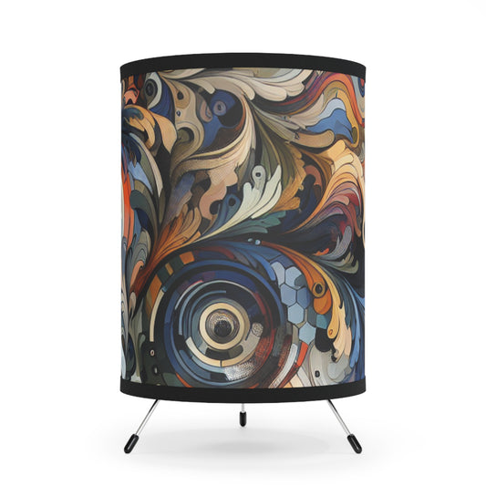 Rainbow Swirl Tripod Lamp with High-Res Printed Shade, US\CA plug