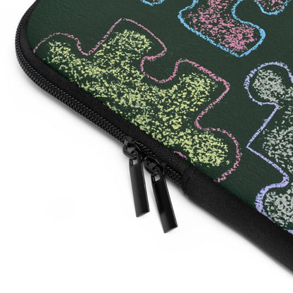 Chalk Puzzle Pieces Laptop Sleeve