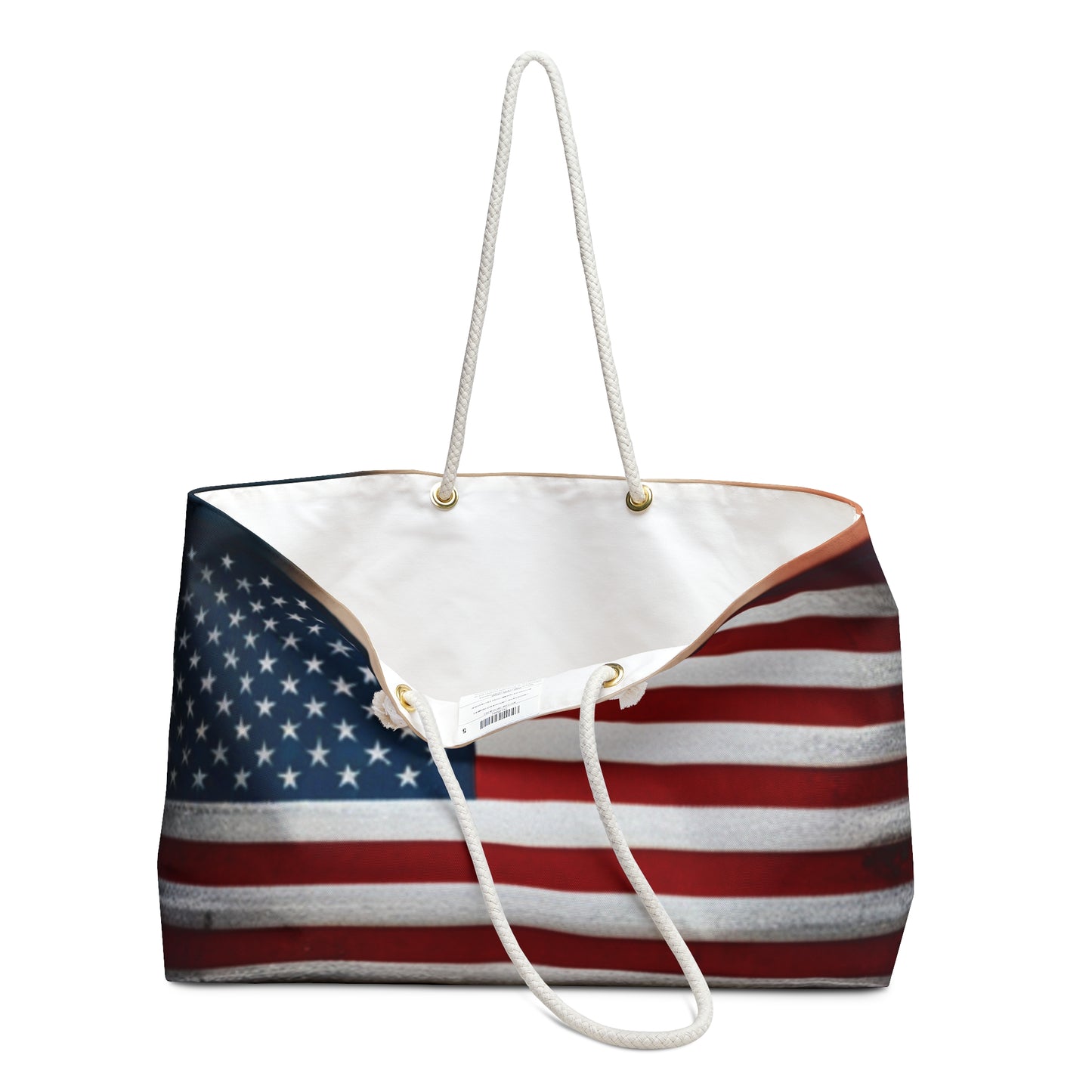 Rustic American Flag Weekender Bag