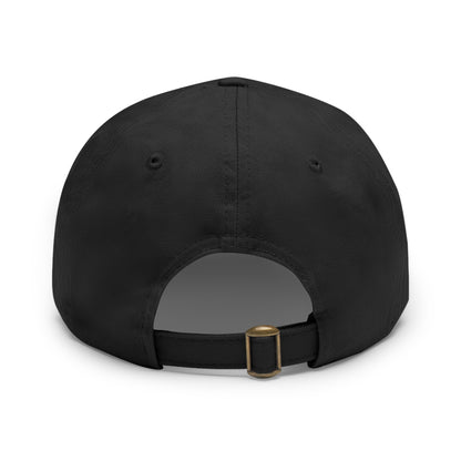 “Dad is Grilling” Dad Hat with Leather Patch (Round)