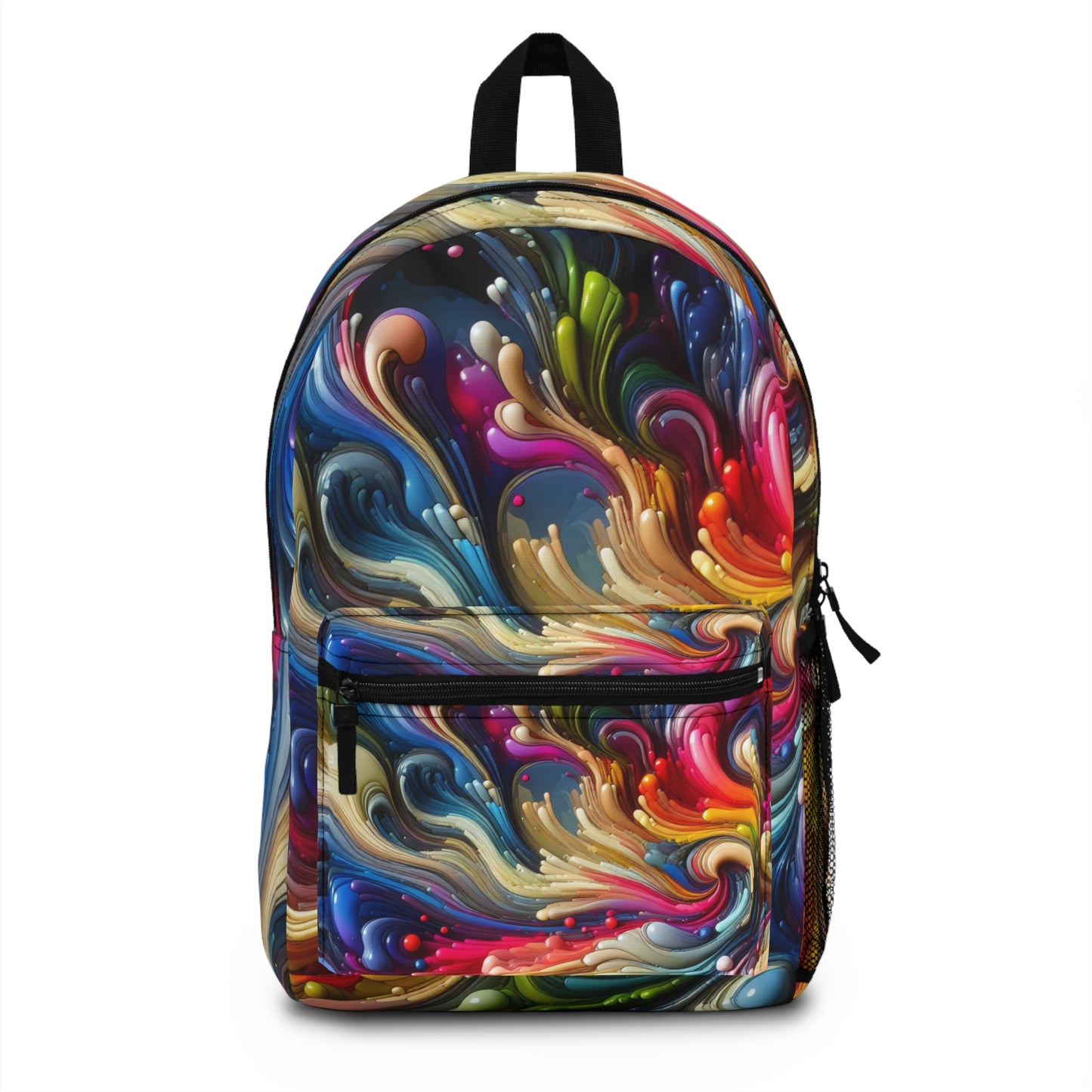 Colorful Liquid Drips Backpack