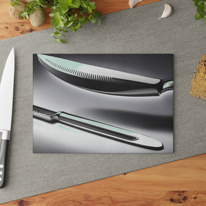 Pair of Knifes Glass Cutting Board