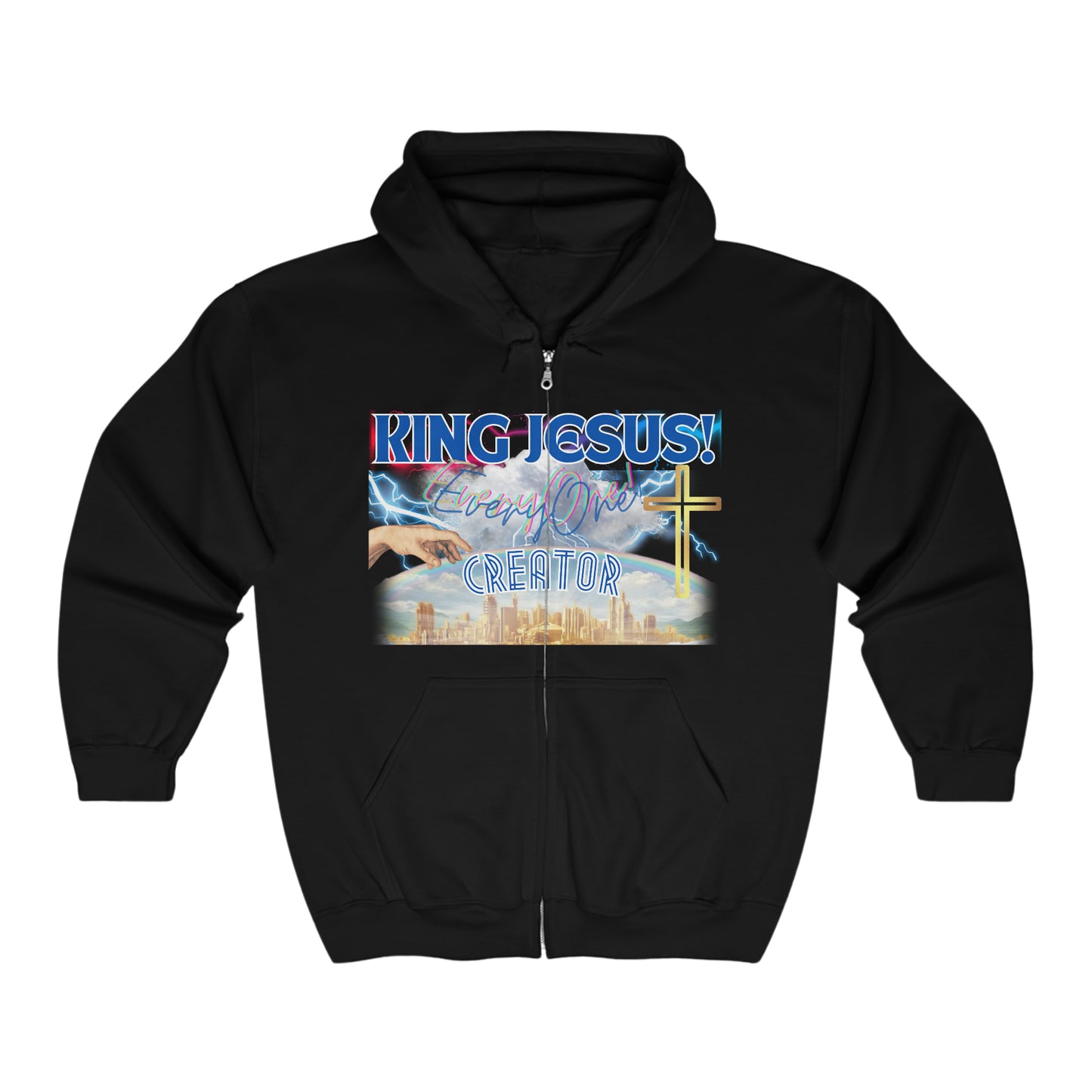 Unisex Heavy Blend™ Heaven Sent! Full Zip Hooded Sweatshirt