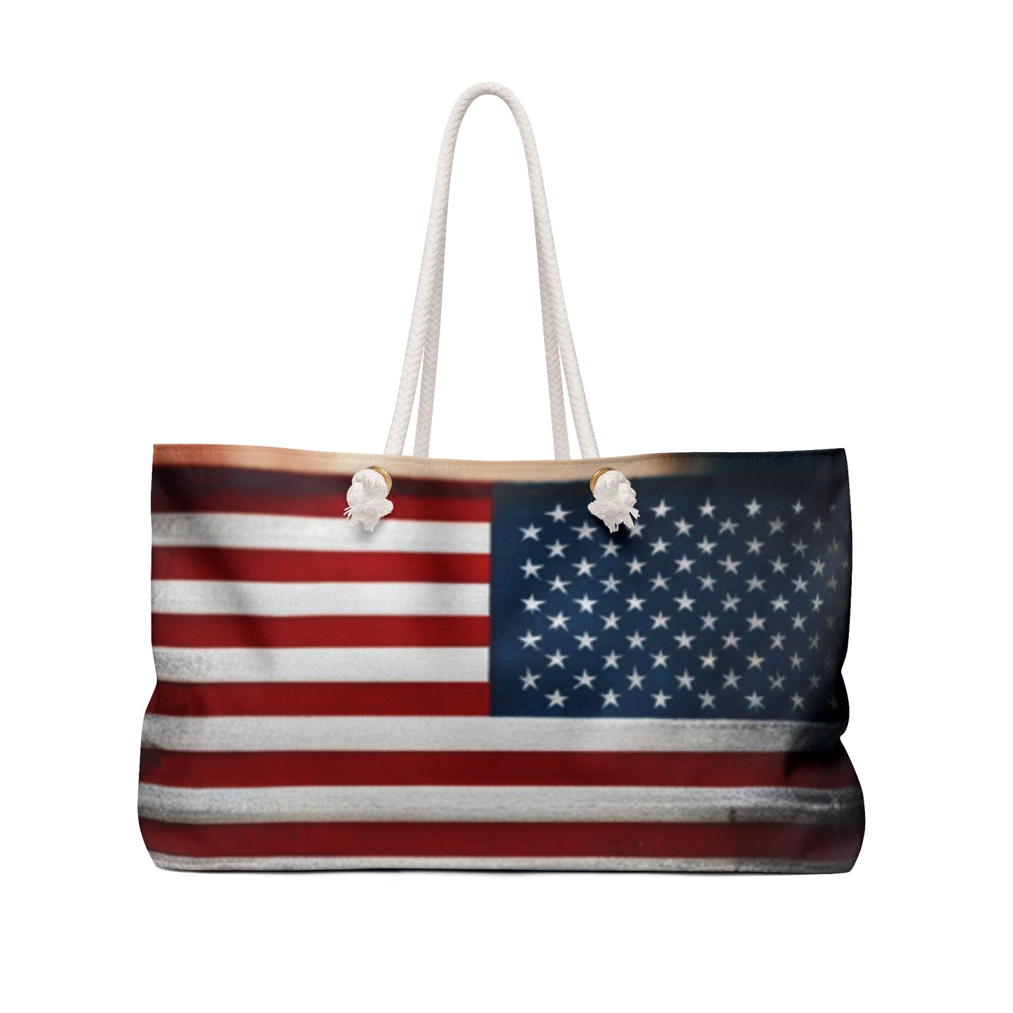 Rustic American Flag Weekender Bag