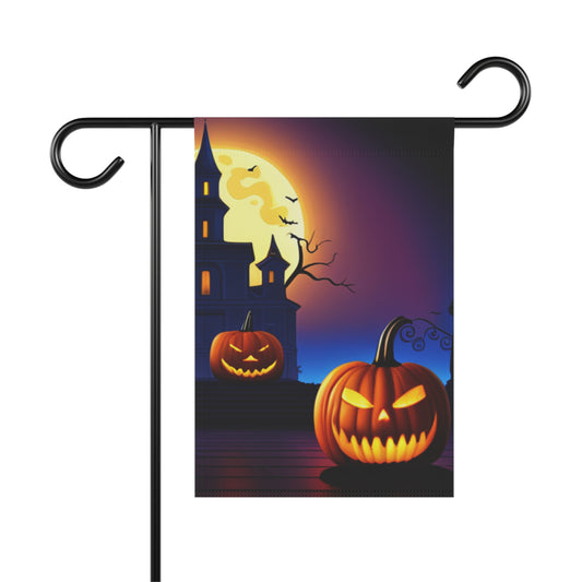 Halloween Castle with Pumpkins Garden & House Banner