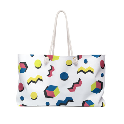 Retro Geometric Shapes Weekender Bag