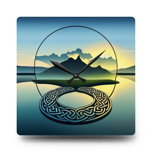 Irish Circle by the Lake Acrylic Wall Clock