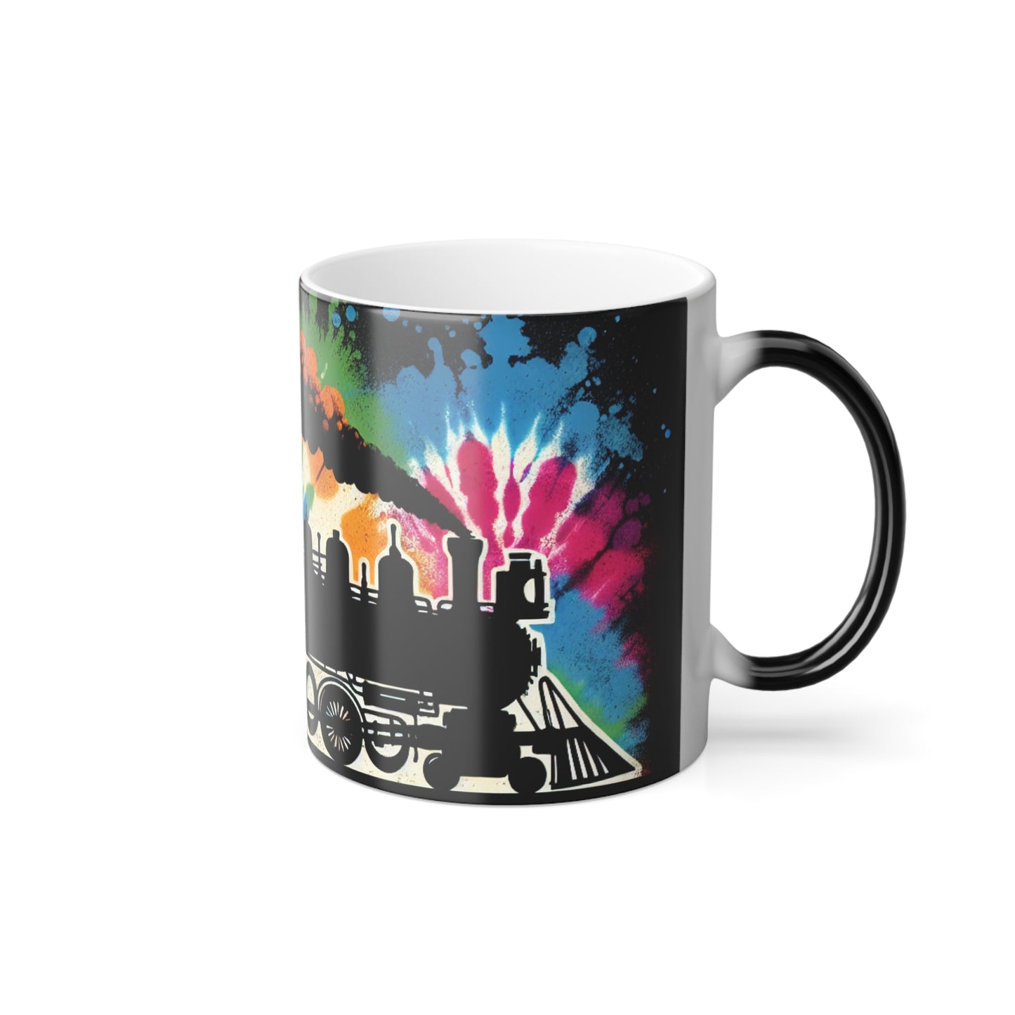 Tye Dye Steam Train Color Morphing Mug, 11oz