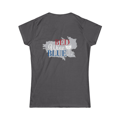 Bed Wine Blue Women's Softstyle Tee