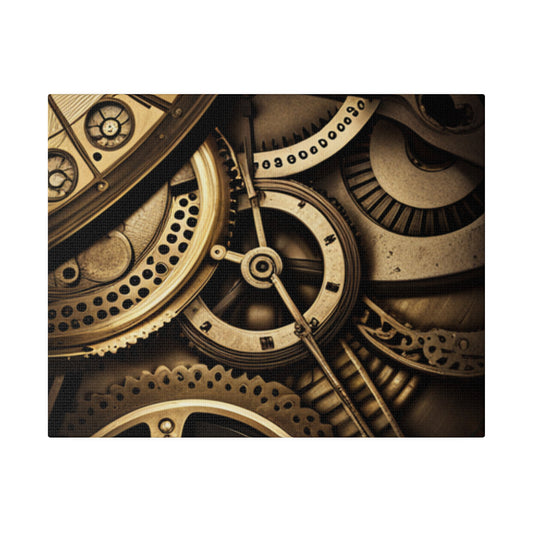 Brass Gears Matte Canvas, Stretched, 0.75"