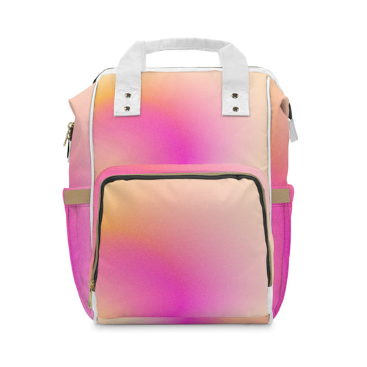 Pink & Yellow Multifunctional Diaper Backpack