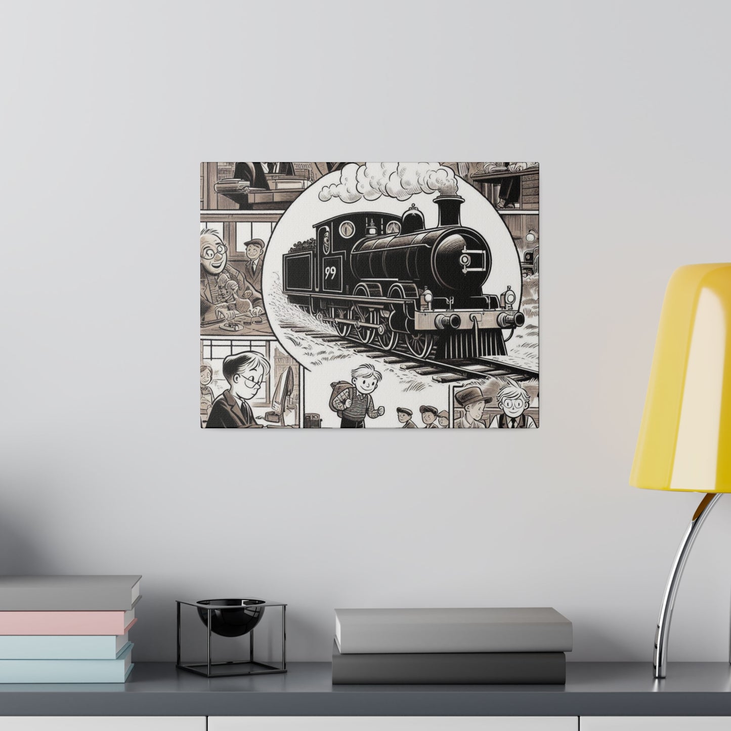 Steam Train Comics #2 Matte Canvas, Stretched, 0.75"