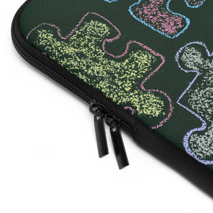 Chalk Puzzle Pieces Laptop Sleeve