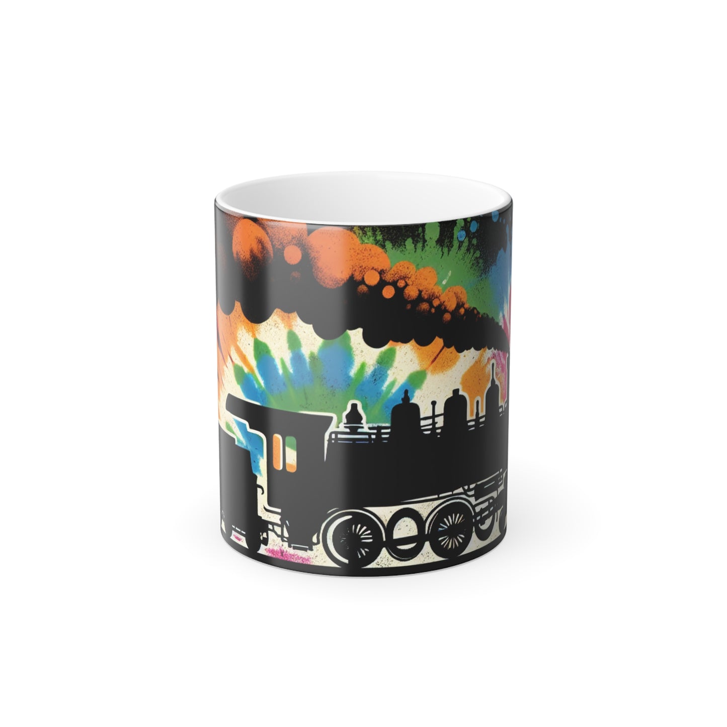 Tye Dye Steam Train Color Morphing Mug, 11oz