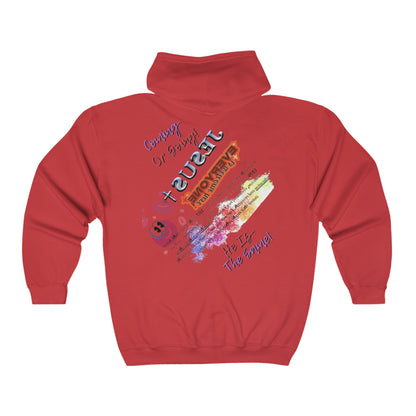 Unisex Heavy Blend™ JESUS Full Zip Hooded Sweatshirt