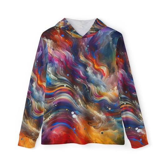 Colorful Swirls Men's Sports Warmup Hoodie (AOP)