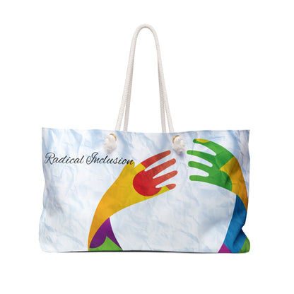 Radical Inclusion Wrinkled Paper Hands Weekender Bag