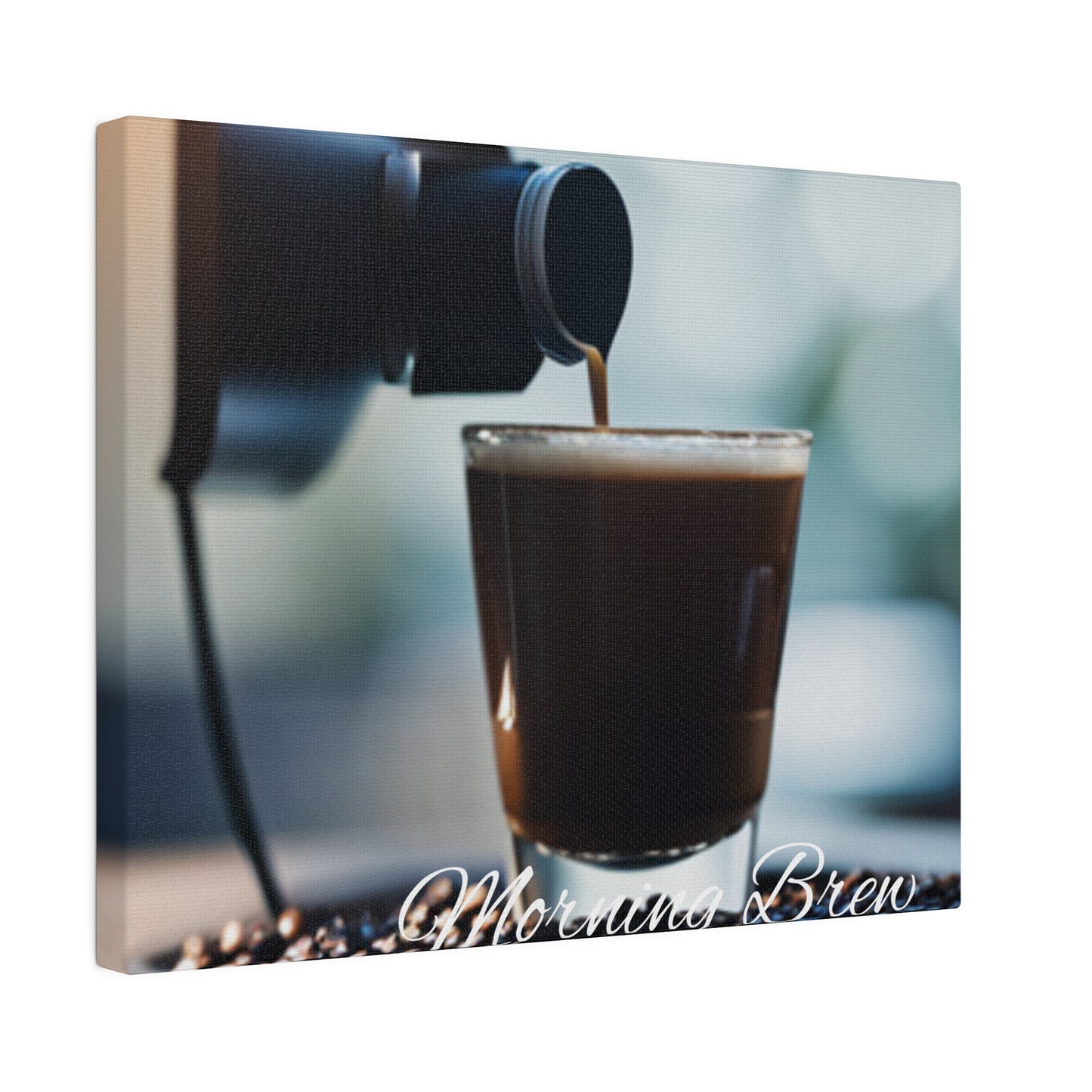 Coffee in a Shot Glass Matte Canvas, Stretched, 0.75"