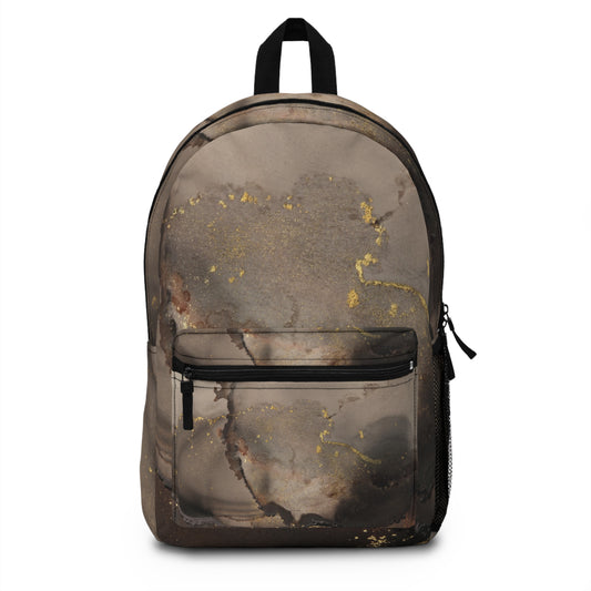 Grey Gold Marbling Backpack