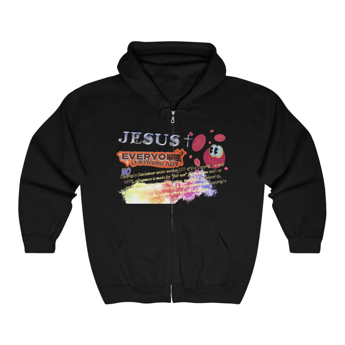 Dark Unisex Heavy Blend™ JESUS Full Zip Hooded Sweatshirt