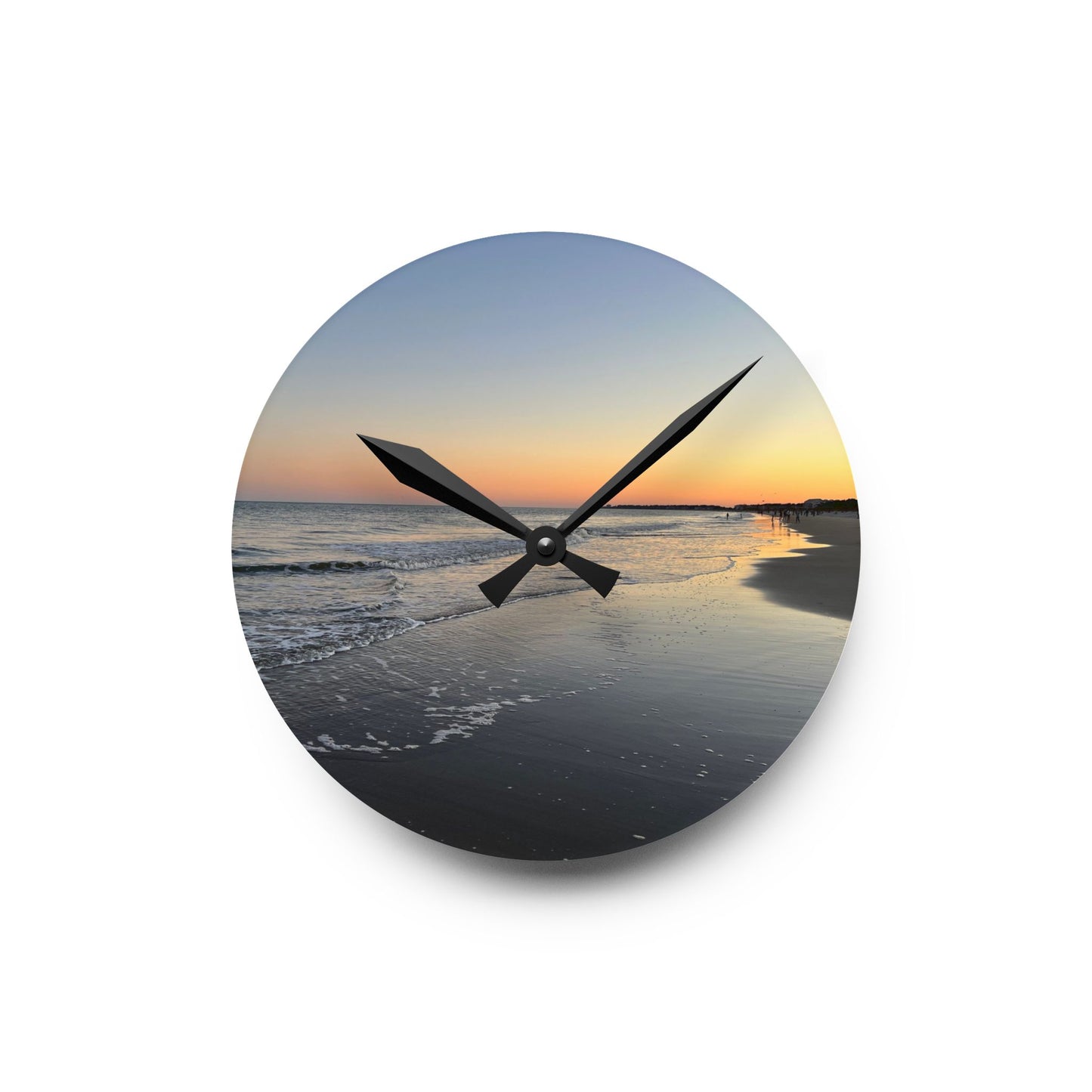 Hilton Head Island Beach Sunset Acrylic Wall Clock