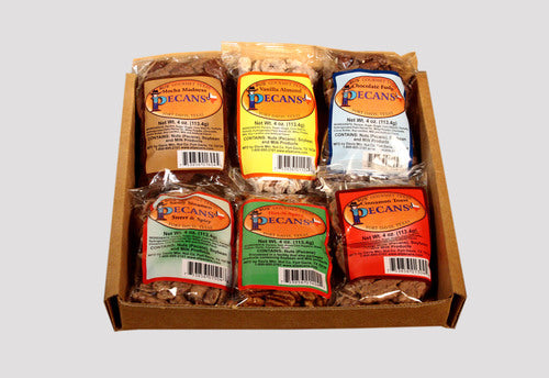 6 Pack Pecan Gift Box