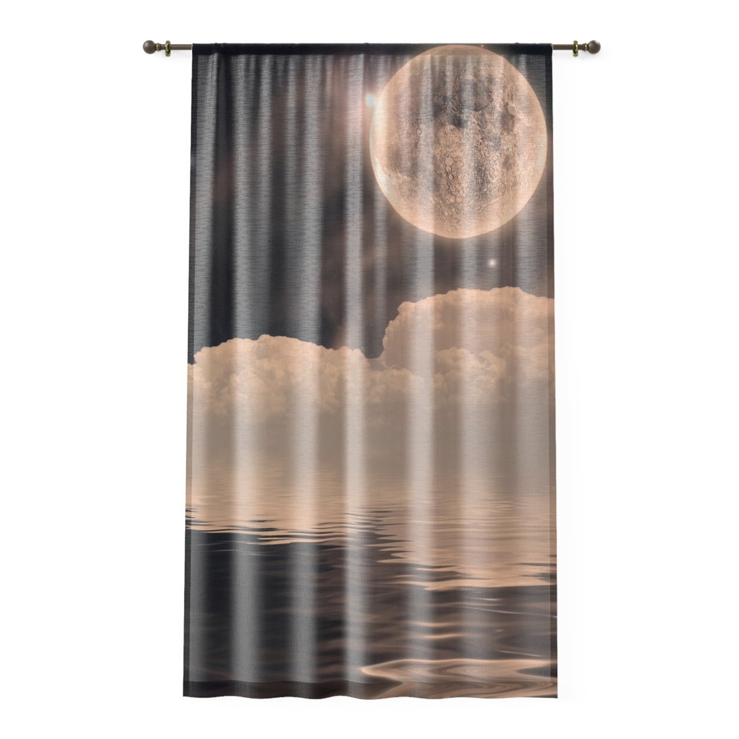 Full Moon on the Lake Window Curtain