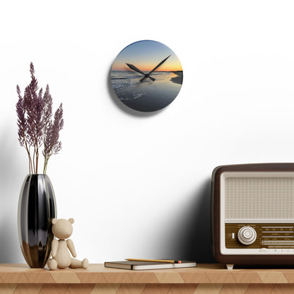 Hilton Head Island Beach Sunset Acrylic Wall Clock