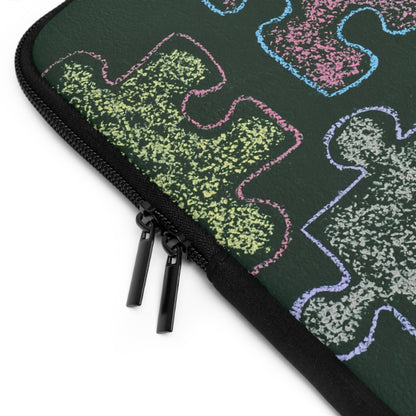 Chalk Puzzle Pieces Laptop Sleeve