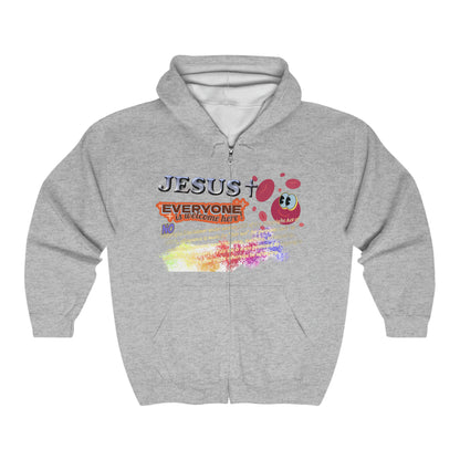Dark Unisex Heavy Blend™ JESUS Full Zip Hooded Sweatshirt