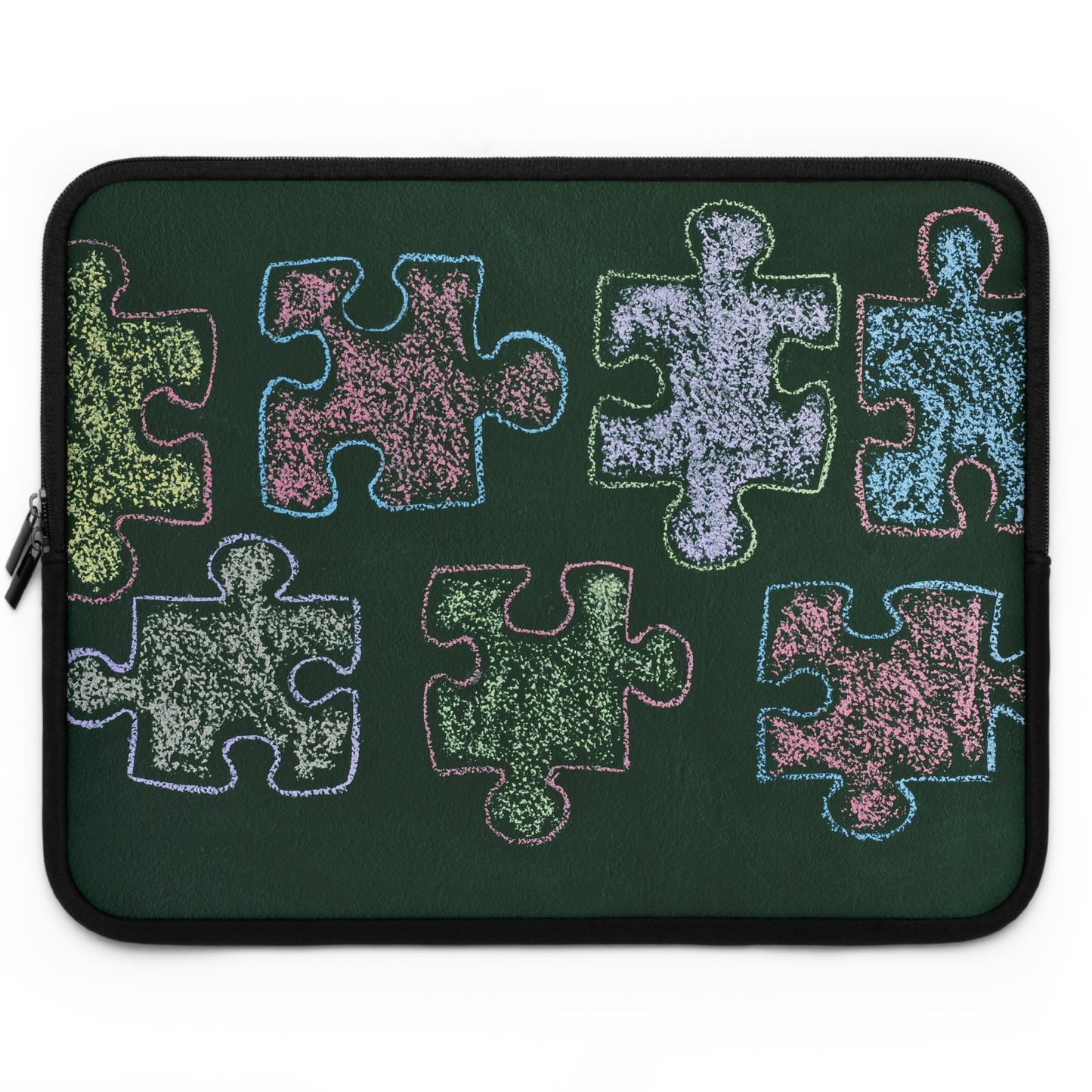 Chalk Puzzle Pieces Laptop Sleeve