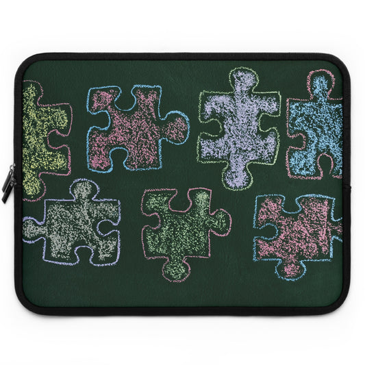 Chalk Puzzle Pieces Laptop Sleeve