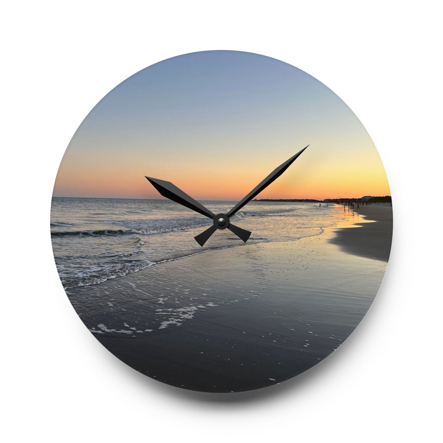 Hilton Head Island Beach Sunset Acrylic Wall Clock