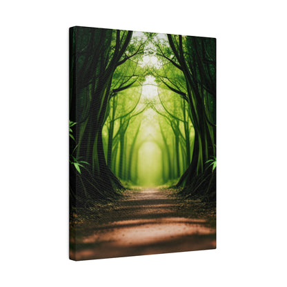 Nature Tunnel Path Matte Canvas, Stretched, 0.75"