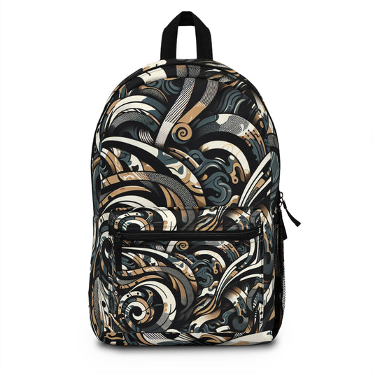 Black & Tan Swirls Backpack